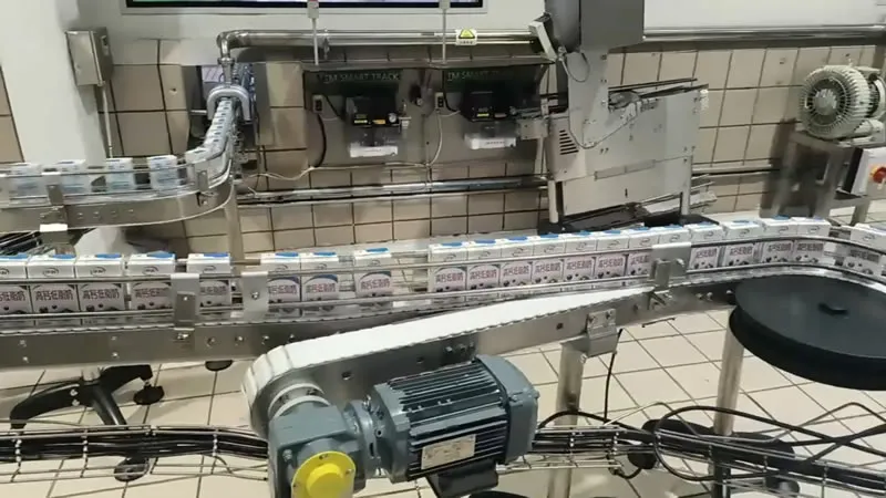 Sistema transportador para productos lácteos